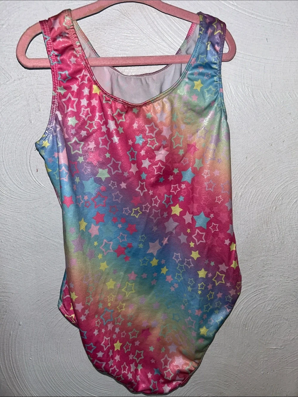Girls' Rainbow Star Print One-Piece Swimsuit